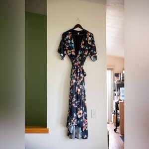 Hutch Blue floral wrap dress
